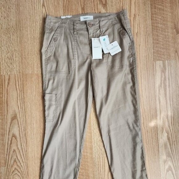 NWT Dayla Cargo Pants Linen Tencil Relaxed Fit Pants Level 99 Size 26" - Picture 6 of 10
